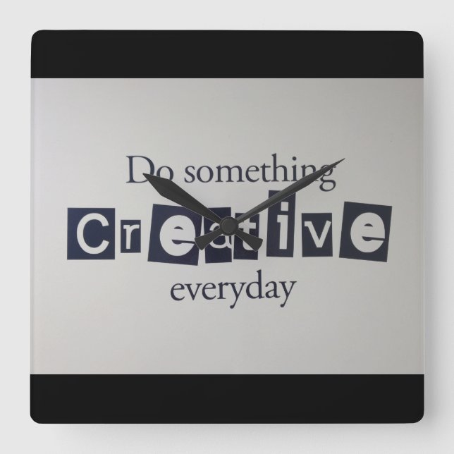 creative square wall clock (Front)