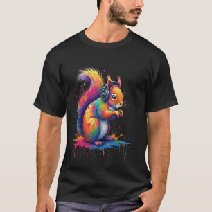 Creative squirrel motif T-Shirt