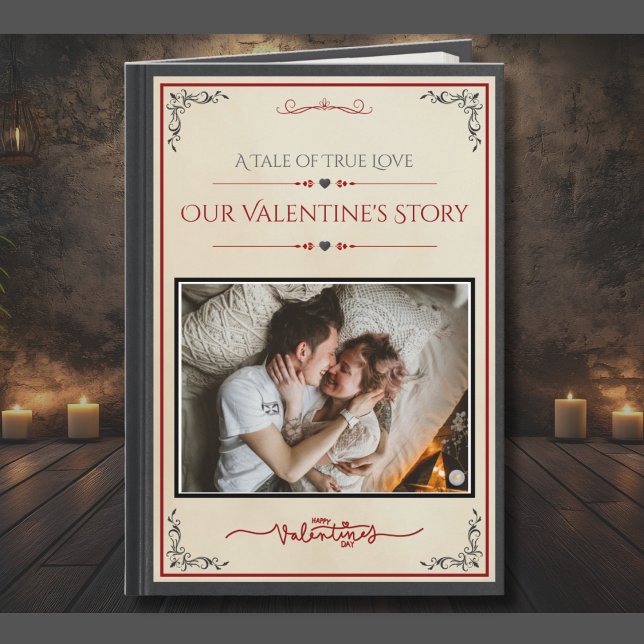 Creative Storybook Photo Husband Valentine’s Day Card (For the man who makes every chapter of your life worth reading)