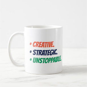Creative Strategic Unstoppable   Boss Babe Gift Coffee Mug