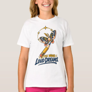 Creative Student Moth Pencil Dreams T-Shirt
