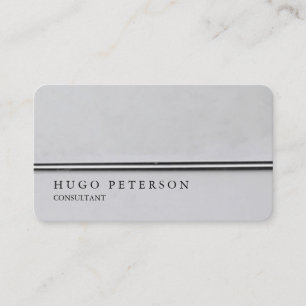 Creative Stylish Plain Silver Grey Professional Business Card