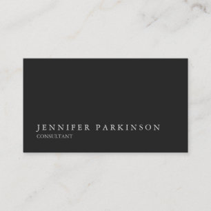 Creative Stylish Simple Plain Gray Professional Business Card