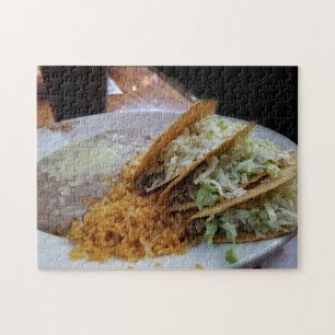 Creative tacos beans rice photo jigsaw puzzle