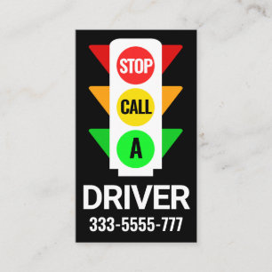 Creative Taxi Traffic Light Signage Business Card