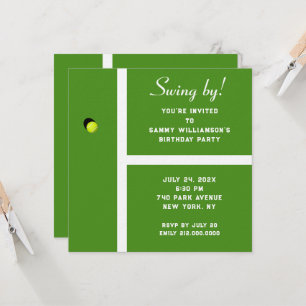 Creative Tennis Party Invitation
