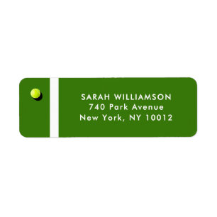 Creative Tennis Return Address Label