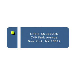 Creative Tennis Return Address Label