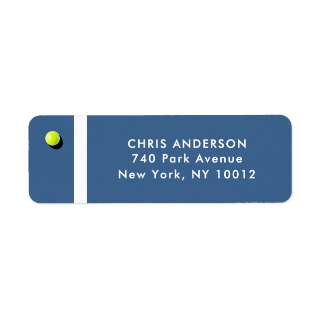 Creative Tennis Return Address Label (Front)