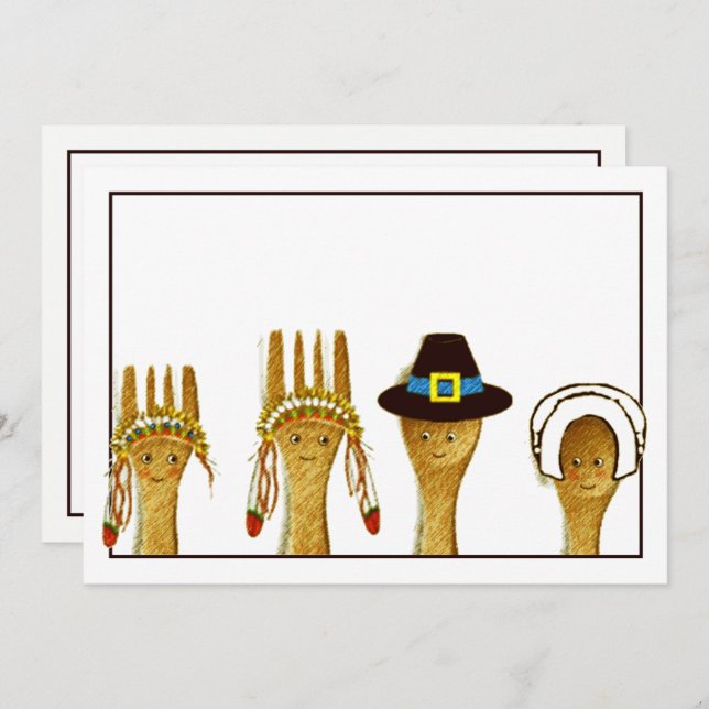 Creative Thanksgiving Invitation (Front/Back)