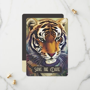 Creative Tiger Save The Date Invite QR Code Card