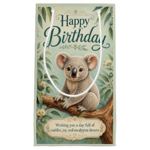 Creative Title Adorable Koala Eucalyptus Birthday Small Gift Bag