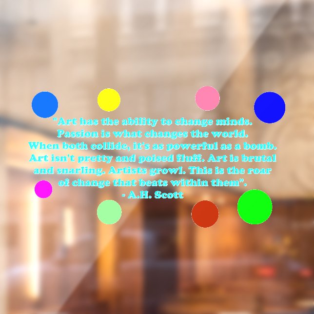 Creative Transformation  Window Cling (Sheet 2)