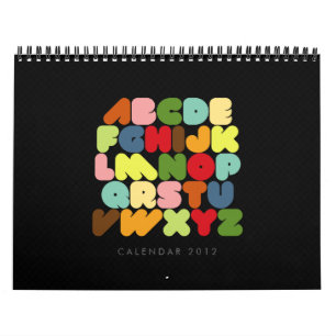 Creative Typography Alphabet Months 2012 calendar