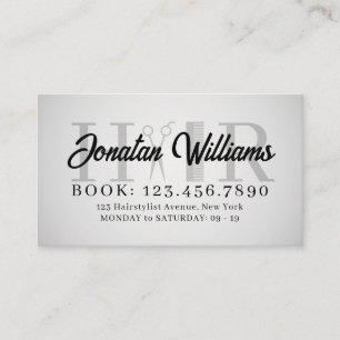 Creative unique scissors and comb hair logo business card
