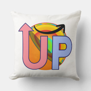 Creative UP Lettering Growth Arrow Vector Cushion