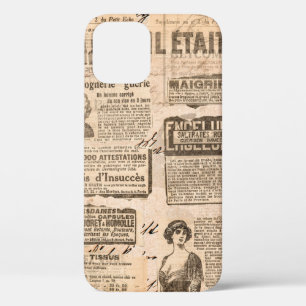 Creative vintage style background. Paper texture. iPhone 12 Case