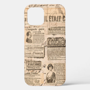 Creative vintage style background. Paper texture. iPhone 12 Case