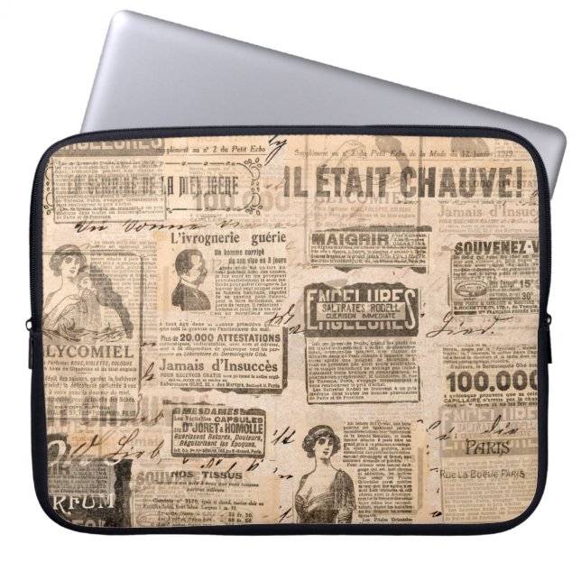Creative vintage style background. Paper texture.  Laptop Sleeve (Front)