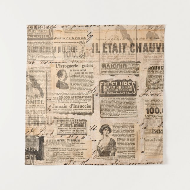 Creative vintage style background. Paper texture.  Tapestry (Front)