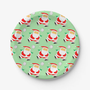 Creative Volleyball Christmas Holiday Party Paper Plate