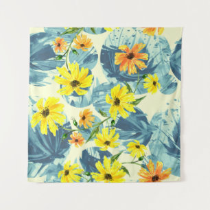 Creative Watercolor Plants: Stylish Seamless Tapestry
