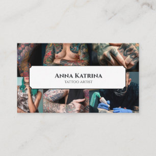 Creative Watercolor Tattoo Artist Appointment Business Card