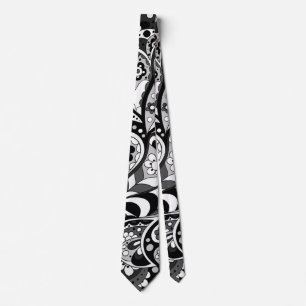 Creative Wavy Abstract Endless Flow Doodle Pattern Tie