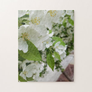 Creative white flower tree photo jigsaw puzzle