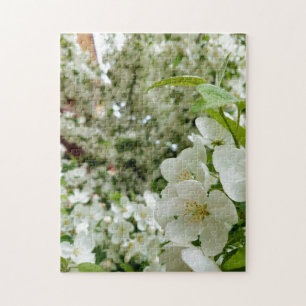 Creative white flower tree photo jigsaw puzzle