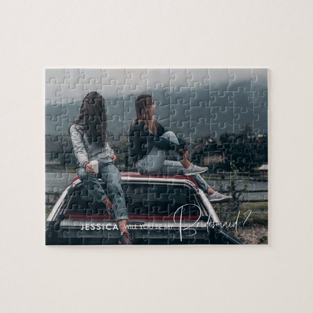 Creative Will You Be My Bridesmaid Photo Proposal Jigsaw Puzzle (Horizontal)