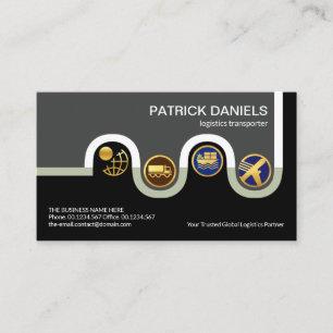 Creative Winding Distribution Road Logistics Business Card