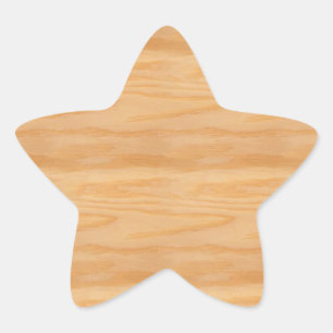 Creative Wood Blank Elegant Design Modern Template Star Sticker