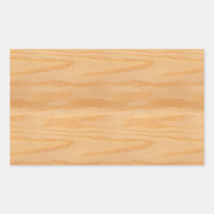 Creative Wood Blank Elegant Design Template Rectangular Sticker
