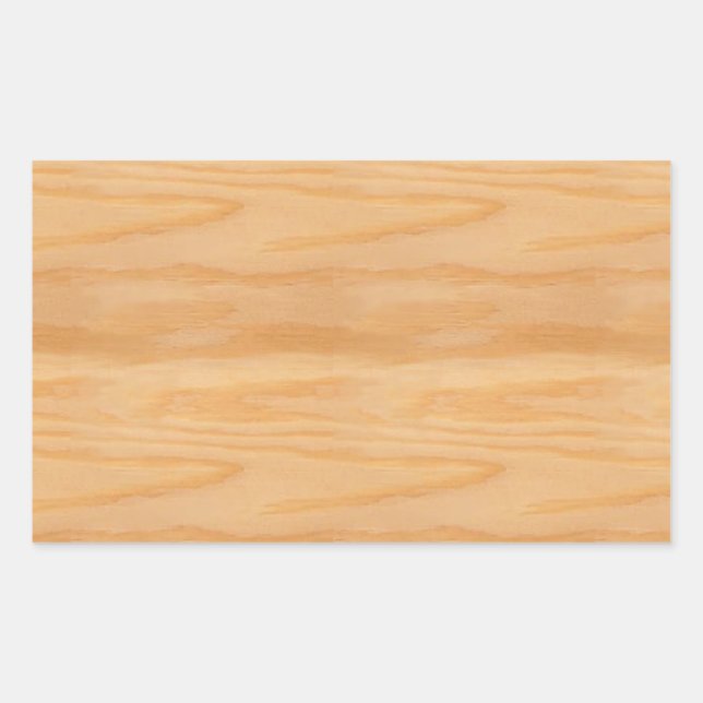 Creative Wood Blank Elegant Design Template Rectangular Sticker (Front)