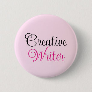 Creative Writer Pastel Pink  6 Cm Round Badge