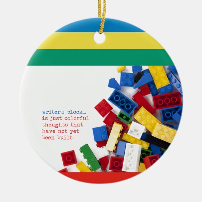 Creative Writer's Block Solution Ceramic Tree Decoration (Front)