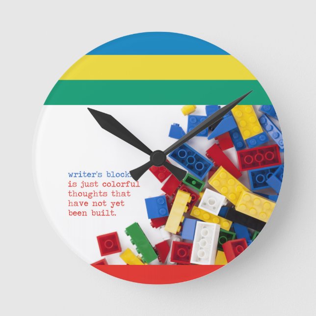 Creative Writer's Block Solution Round Clock (Front)