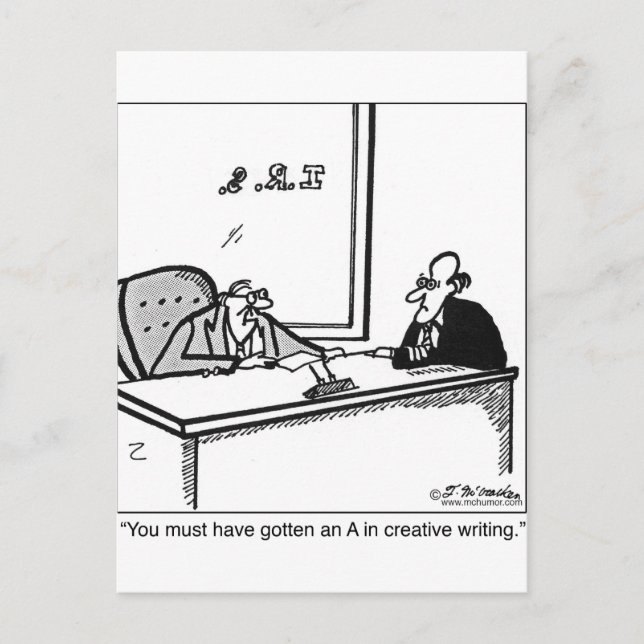 Creative Writing on Tax Return Postcard (Front)