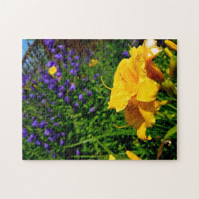 Creative yellow flower garden photo jigsaw puzzle (Horizontal)