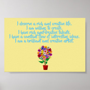 Creativity Affirmation Poster - Daily Mantra