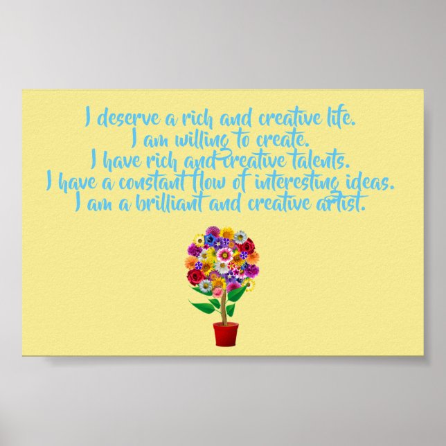 Creativity Affirmation Poster - Daily Mantra (Front)
