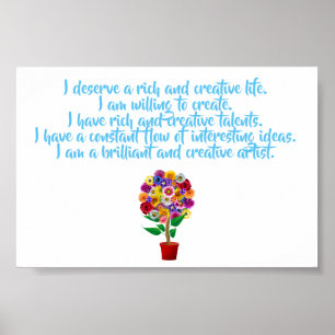Creativity Affirmation Poster - Daily Mantra
