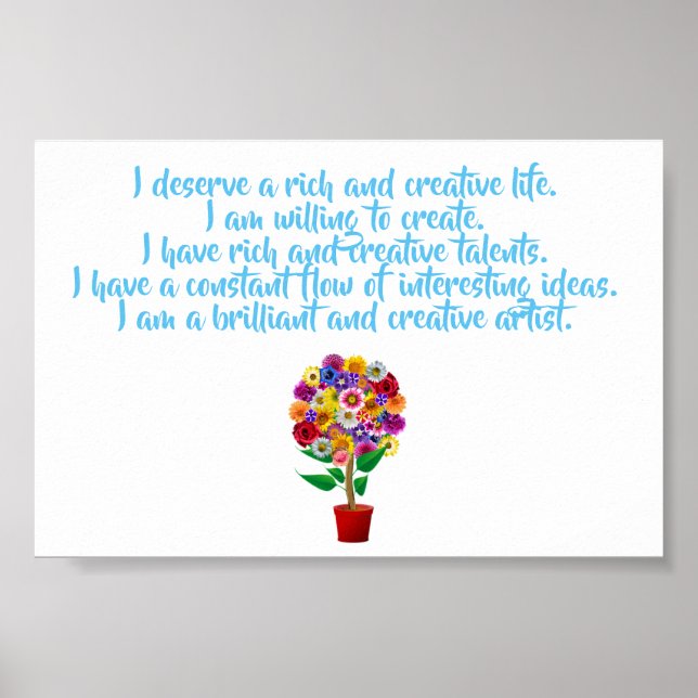 Creativity Affirmation Poster - Daily Mantra (Front)