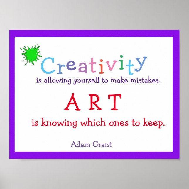 Creativity, Art Quote, Poster (Front)
