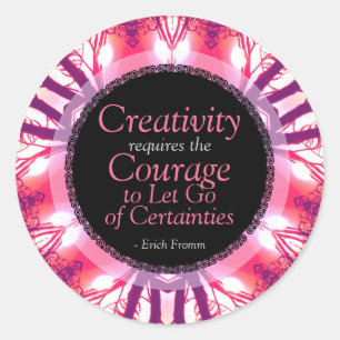 Creativity Courage Quote Custom Art Sticker