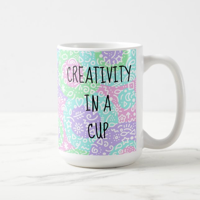 Creativity in a Cup Doodles Coffee Mug (Right)