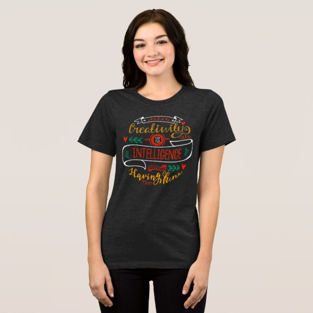 Creativity = Intelligence + Fun Retro Tee (Front Full)