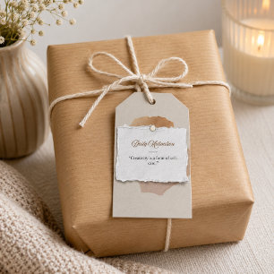 'Creativity Is A Form Of Self-Care.' Dusty Stone Gift Tags