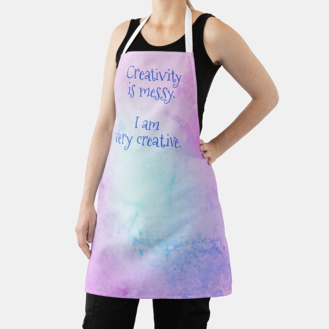 Creativity is Messy Colourful Texture Funny Apron (Insitu)